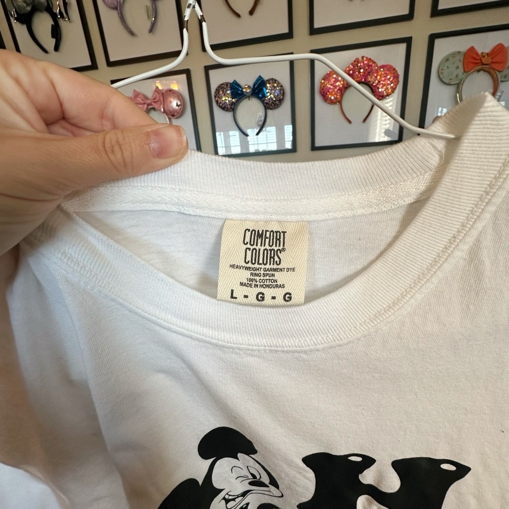 Comfort Colors White Tee with Cartoon Graphic - Picture 3 of 3